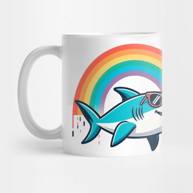 Shark on the Rainbow by Lovely Animals